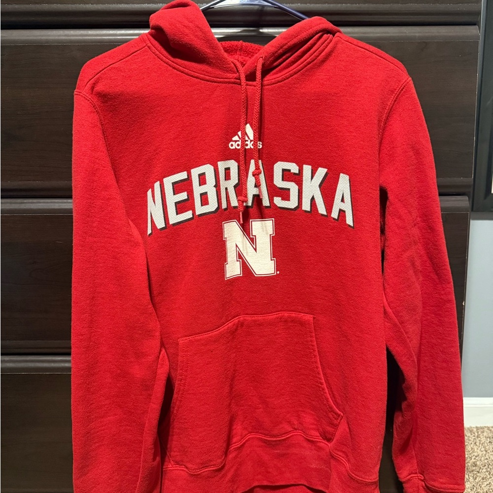 Red Adidas Nebraska Husker Sweatshirt